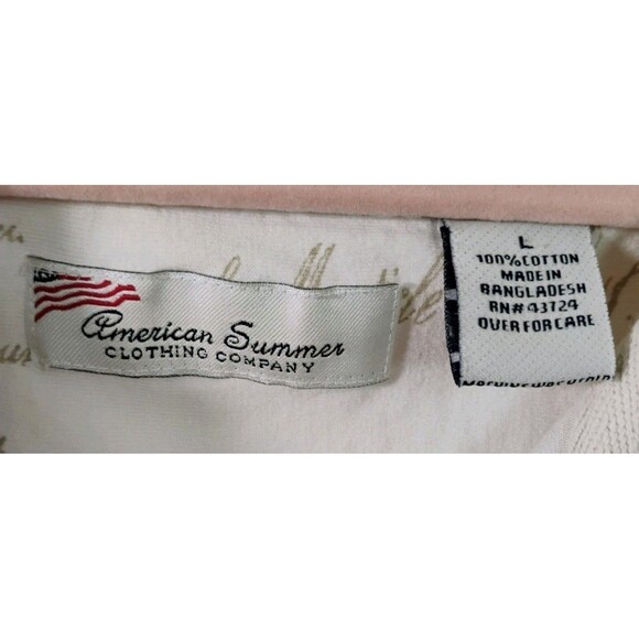 American Summer Clothing Co. Men's Polo Shirt Eagle & US Flag, Size L - Picture 7 of 9